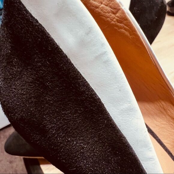 L.A.M.B. Black & White Suede (Runs Approx. 1/2 Size Small) Dice Pumps ($345) - Picture 8 of 9